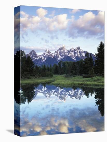 Wyoming, Grand Teton National Park, Rocky Mts, the Grand Tetons and Snake River-Christopher Talbot Frank-Stretched Canvas