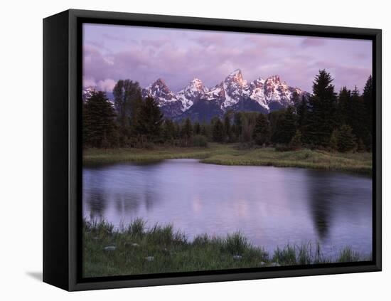 Wyoming, Grand Teton National Park, the Grand Tetons Above the Snake River-Christopher Talbot Frank-Framed Stretched Canvas