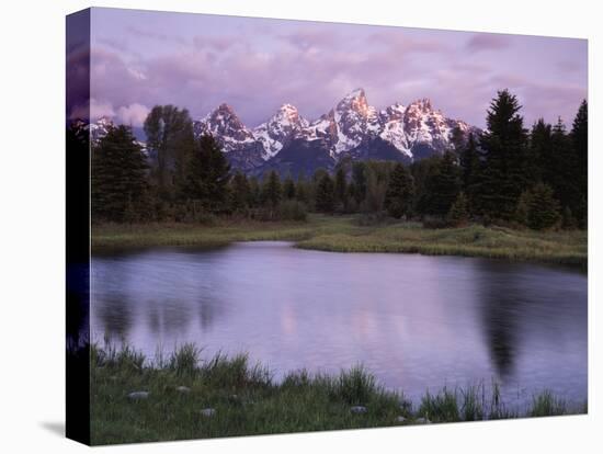 Wyoming, Grand Teton National Park, the Grand Tetons Above the Snake River-Christopher Talbot Frank-Stretched Canvas