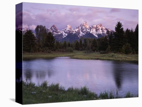 Wyoming, Grand Teton National Park, the Grand Tetons Above the Snake River-Christopher Talbot Frank-Stretched Canvas