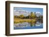 Wyoming. Grand Teton NP, Schwabacher Landing, Mt. Moran and the Teton mountains-Elizabeth Boehm-Framed Photographic Print