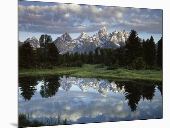 Wyoming, Grand Teton NP, the Grand Tetons and Clouds-Christopher Talbot Frank-Mounted Photographic Print