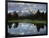 Wyoming, Grand Teton NP, the Grand Tetons and Clouds-Christopher Talbot Frank-Framed Photographic Print