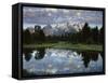 Wyoming, Grand Teton NP, the Grand Tetons and Clouds-Christopher Talbot Frank-Framed Stretched Canvas