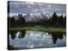 Wyoming, Grand Teton NP, the Grand Tetons and Clouds-Christopher Talbot Frank-Stretched Canvas
