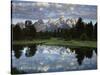 Wyoming, Grand Teton NP, the Grand Tetons and Clouds-Christopher Talbot Frank-Stretched Canvas