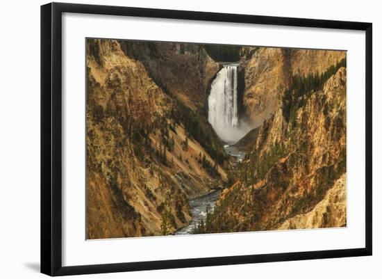 Wyoming, Lower Falls Yellowstone National Park-Patrick J. Wall-Framed Photographic Print