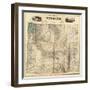 Wyoming - Panoramic Map-Lantern Press-Framed Art Print