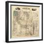 Wyoming - Panoramic Map-Lantern Press-Framed Art Print