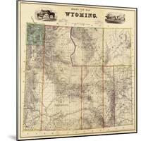 Wyoming - Panoramic Map-Lantern Press-Mounted Art Print