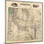 Wyoming - Panoramic Map-Lantern Press-Mounted Art Print