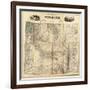 Wyoming - Panoramic Map-Lantern Press-Framed Art Print