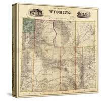 Wyoming - Panoramic Map-Lantern Press-Stretched Canvas