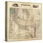 Wyoming - Panoramic Map-Lantern Press-Stretched Canvas