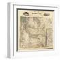 Wyoming - Panoramic Map-Lantern Press-Framed Art Print