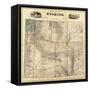 Wyoming - Panoramic Map-Lantern Press-Framed Stretched Canvas