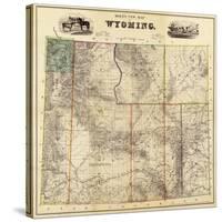 Wyoming - Panoramic Map-Lantern Press-Stretched Canvas