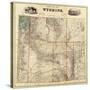 Wyoming - Panoramic Map-Lantern Press-Stretched Canvas