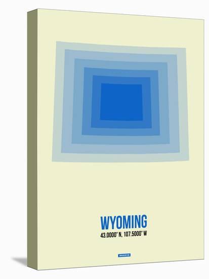 Wyoming Radiant Map 1-NaxArt-Stretched Canvas