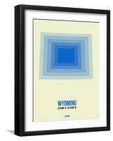 Wyoming Radiant Map 1-NaxArt-Framed Art Print