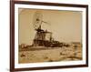 Wyoming Railroad Photo, Circa 1868-1869; "Windmill / Laramie, Wyoming"-A.J. Russel-Framed Art Print