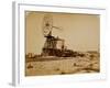 Wyoming Railroad Photo, Circa 1868-1869; "Windmill / Laramie, Wyoming"-A.J. Russel-Framed Art Print