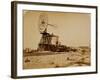 Wyoming Railroad Photo, Circa 1868-1869; "Windmill / Laramie, Wyoming"-A.J. Russel-Framed Art Print