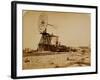 Wyoming Railroad Photo, Circa 1868-1869; "Windmill / Laramie, Wyoming"-A.J. Russel-Framed Art Print