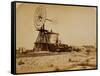 Wyoming Railroad Photo, Circa 1868-1869; "Windmill / Laramie, Wyoming"-A.J. Russel-Framed Stretched Canvas