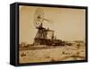 Wyoming Railroad Photo, Circa 1868-1869; "Windmill / Laramie, Wyoming"-A.J. Russel-Framed Stretched Canvas