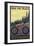 Wyoming - Ride the Trails-Lantern Press-Framed Art Print