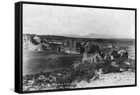 Wyoming - Rock Formations near Laramie-Lantern Press-Framed Stretched Canvas