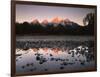 Wyoming, Rocky Mts, the Grand Tetons Reflecting in the Snake River-Christopher Talbot Frank-Framed Photographic Print