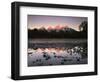 Wyoming, Rocky Mts, the Grand Tetons Reflecting in the Snake River-Christopher Talbot Frank-Framed Photographic Print