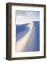 Wyoming, Snowdrift Forming Diagonal Curve Design Using Natural Light-Elizabeth Boehm-Framed Photographic Print