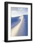 Wyoming, Snowdrift Forming Diagonal Curve Design Using Natural Light-Elizabeth Boehm-Framed Photographic Print