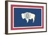 Wyoming State Flag-Lantern Press-Framed Art Print