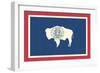 Wyoming State Flag-Lantern Press-Framed Art Print