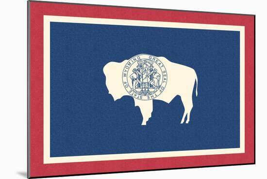 Wyoming State Flag-Lantern Press-Mounted Art Print