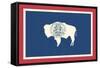 Wyoming State Flag-Lantern Press-Framed Stretched Canvas