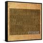 Wyoming State Words-David Bowman-Framed Stretched Canvas