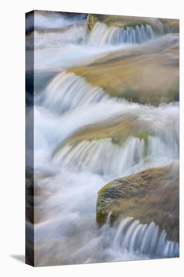 Wyoming, Sublette County, Close Up of Pine Creek Flowing over Rocks-Elizabeth Boehm-Stretched Canvas