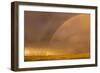 Wyoming, Sublette County, Double Rainbow in Stormy Sky-Elizabeth Boehm-Framed Photographic Print