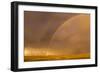 Wyoming, Sublette County, Double Rainbow in Stormy Sky-Elizabeth Boehm-Framed Photographic Print