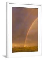 Wyoming, Sublette County, Double Rainbow in Stormy Sky-Elizabeth Boehm-Framed Photographic Print