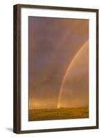 Wyoming, Sublette County, Double Rainbow in Stormy Sky-Elizabeth Boehm-Framed Photographic Print