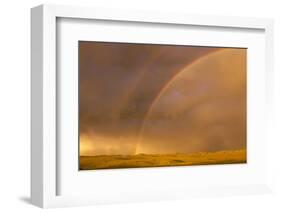 Wyoming, Sublette County, Double Rainbow in Stormy Sky-Elizabeth Boehm-Framed Photographic Print