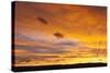 Wyoming, Sublette County, Sunset over Silhouetted Ridgeline-Elizabeth Boehm-Stretched Canvas