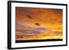 Wyoming, Sublette County, Sunset over Silhouetted Ridgeline-Elizabeth Boehm-Framed Photographic Print