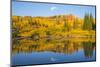 Wyoming, Sublette County. The Red Cliffs in the Wyoming Range mountains is reflected-Elizabeth Boehm-Mounted Photographic Print